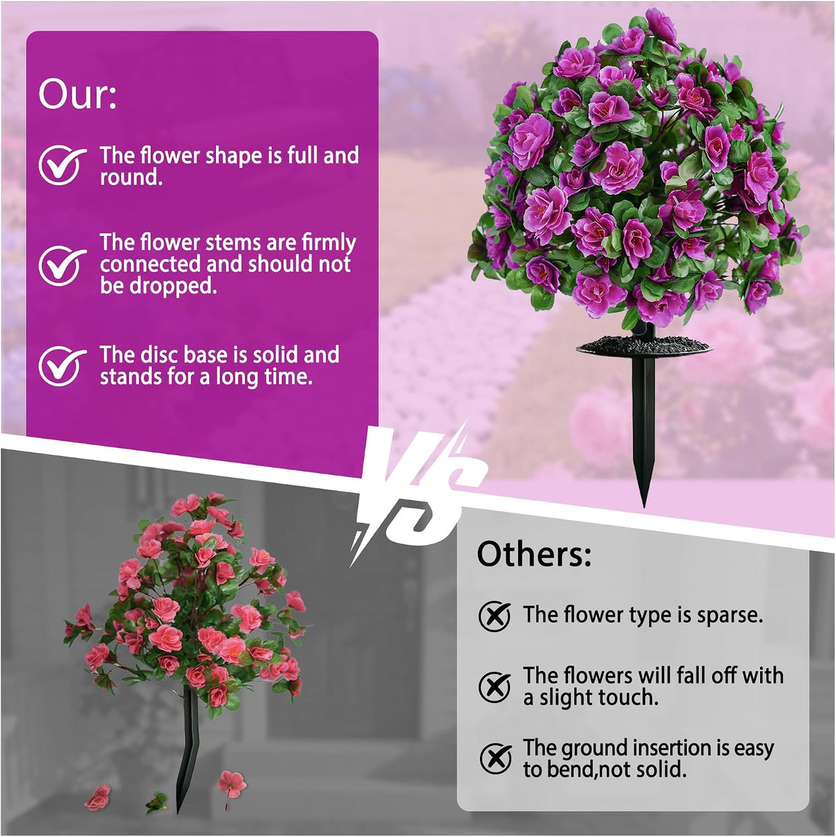 outdoor artificial flowers,faux shrubs topiary ball set of showing dimensions