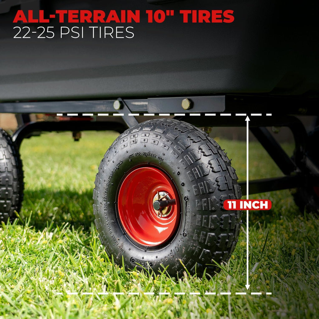 xtremepowerus 2-in-1 convertible garden cart & dump wagon, package contents
