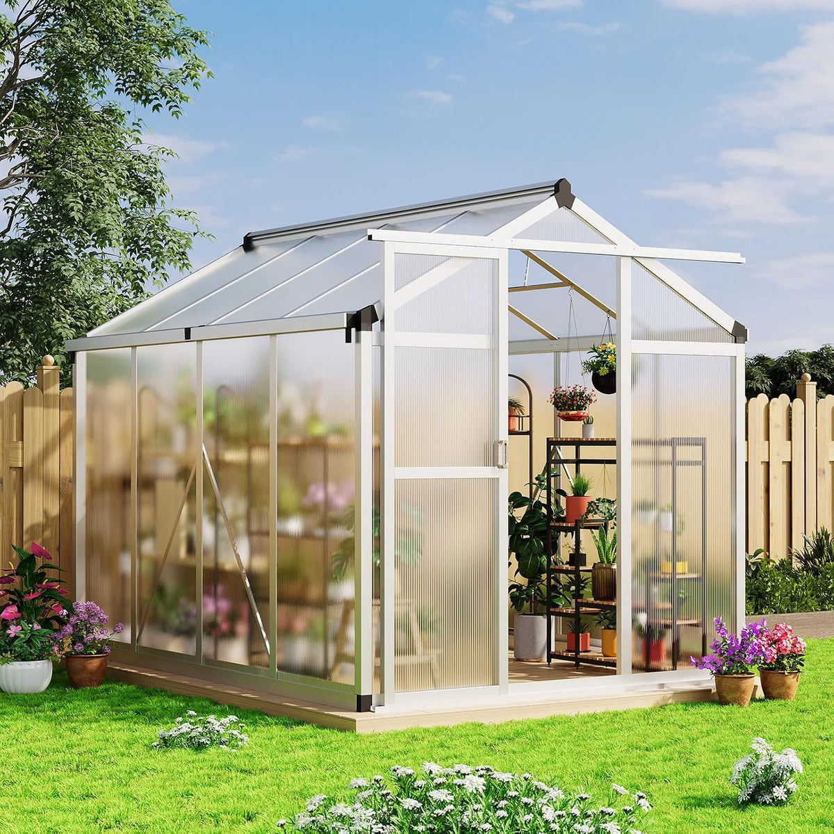 garvee 6x8 ft greenhouse - large aluminum greenhouses, main product view