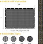 vicllax 90% shade cloth, 8x10ft durable black mesh shown in use