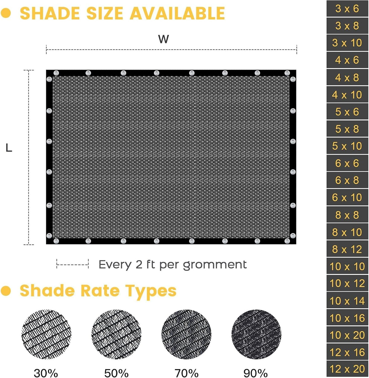 vicllax 90% shade cloth, 8x10ft durable black mesh shown in use