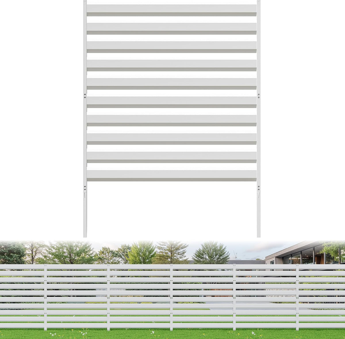 besfur 42" h x 38" w metal privacy, main product view