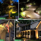 wowlite Low Voltage Spot Lights Outdoor LED 4 Pack, Die-cast Aluminum Landscape Spotlights, Waterproof Black Uplights with MR16 Bulbs Ground Stake for Garden Courtyard Pathway