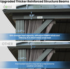 domi 8x10 outdoor hardtop gazebo, metal gazebo for, close-up detail