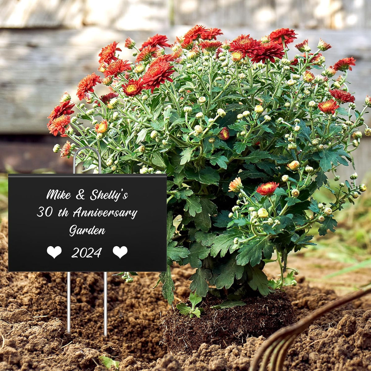 landhoow 50 pcs large plant marker, 6'' x showing dimensions