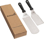 Spatula Turner Stainless Steel - Metal Spatula Set - Hibachi Spatula Great as BBQ Grill Accessories for Grill and Flat Top Griddle