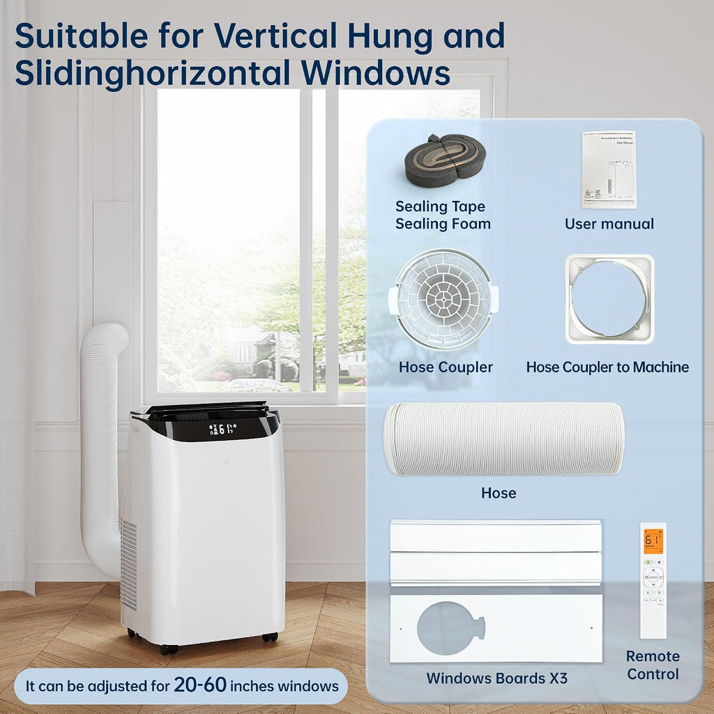 14000 btu portable air conditioners with remote control, view 9