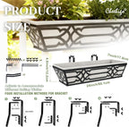 window planter box, railing planter box with non-woven, close-up detail