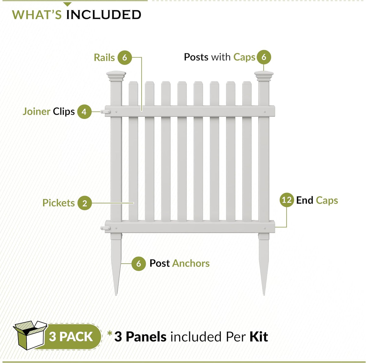 zippity roger rabbit garden fence, white vinyl diy, side view