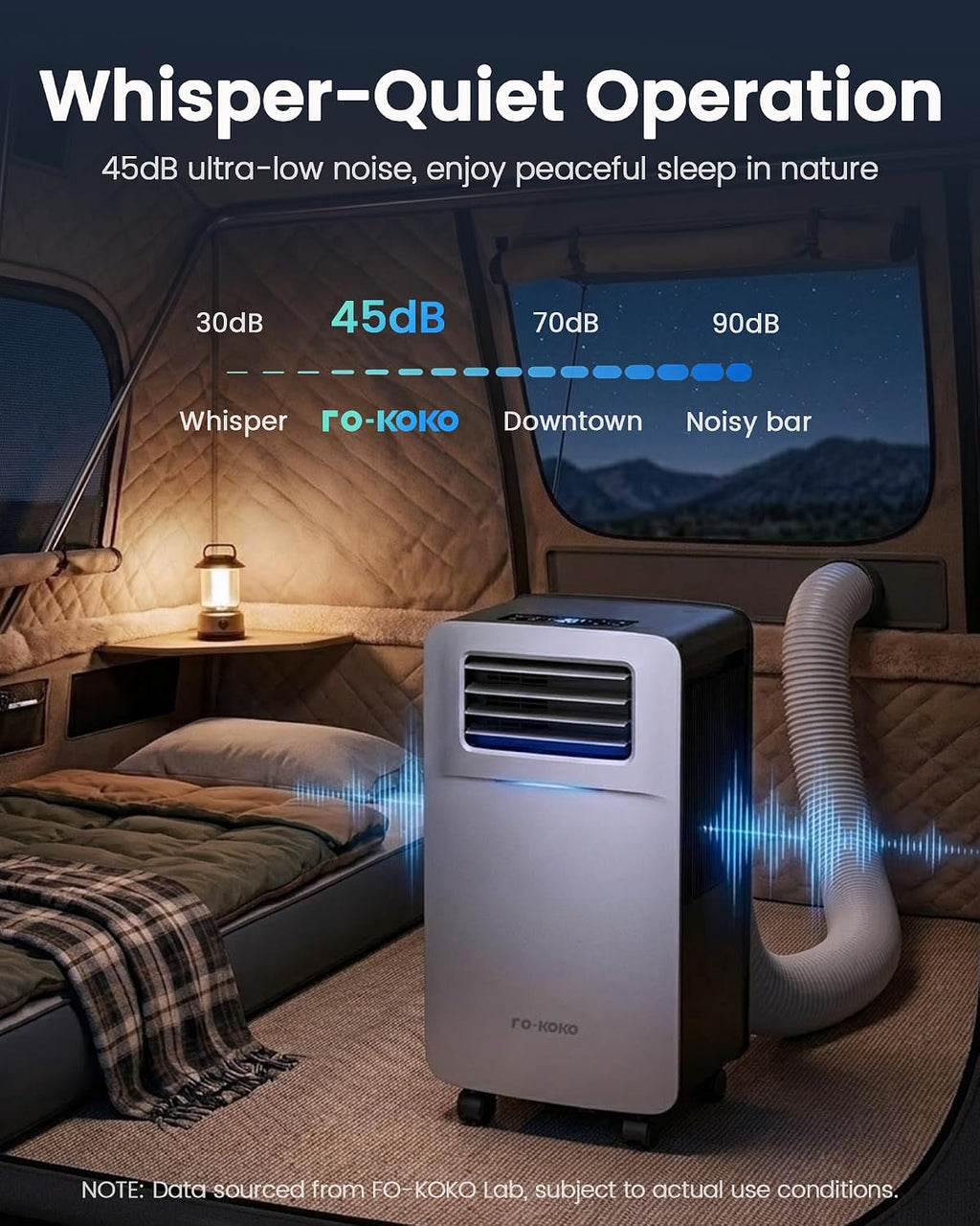 5200 btu portable camping air conditioner, 4-in-1 quiet, package contents