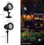 Christmas Laser Lights, Projector Lights Landscape Spotlight RGB Star Show with Christmas Decorative Patterns for Indoor Outdoor Garden Patio Wall
