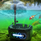 Submersible Pond Filter with Powerful 18W UV Light for Pond Algae Control | 660 GPH 42W High-Performance Pump Build in for 1500 Gal Pond, 3 Spray Patterns Pond Fountain Decoration for Your Pond
