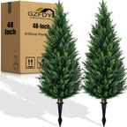4ft artificial cedar topiary trees (2-pack) - uv, main product view