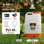 petratools 3 gallon battery powered backpack sprayer on a desk or shelf