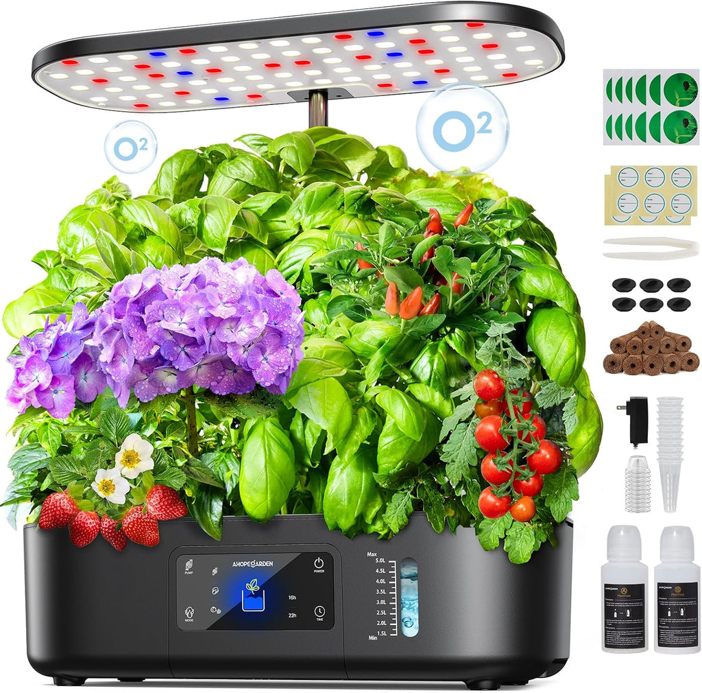 ahopegarden hydroponics growing system kit: 12 pods with, main product view