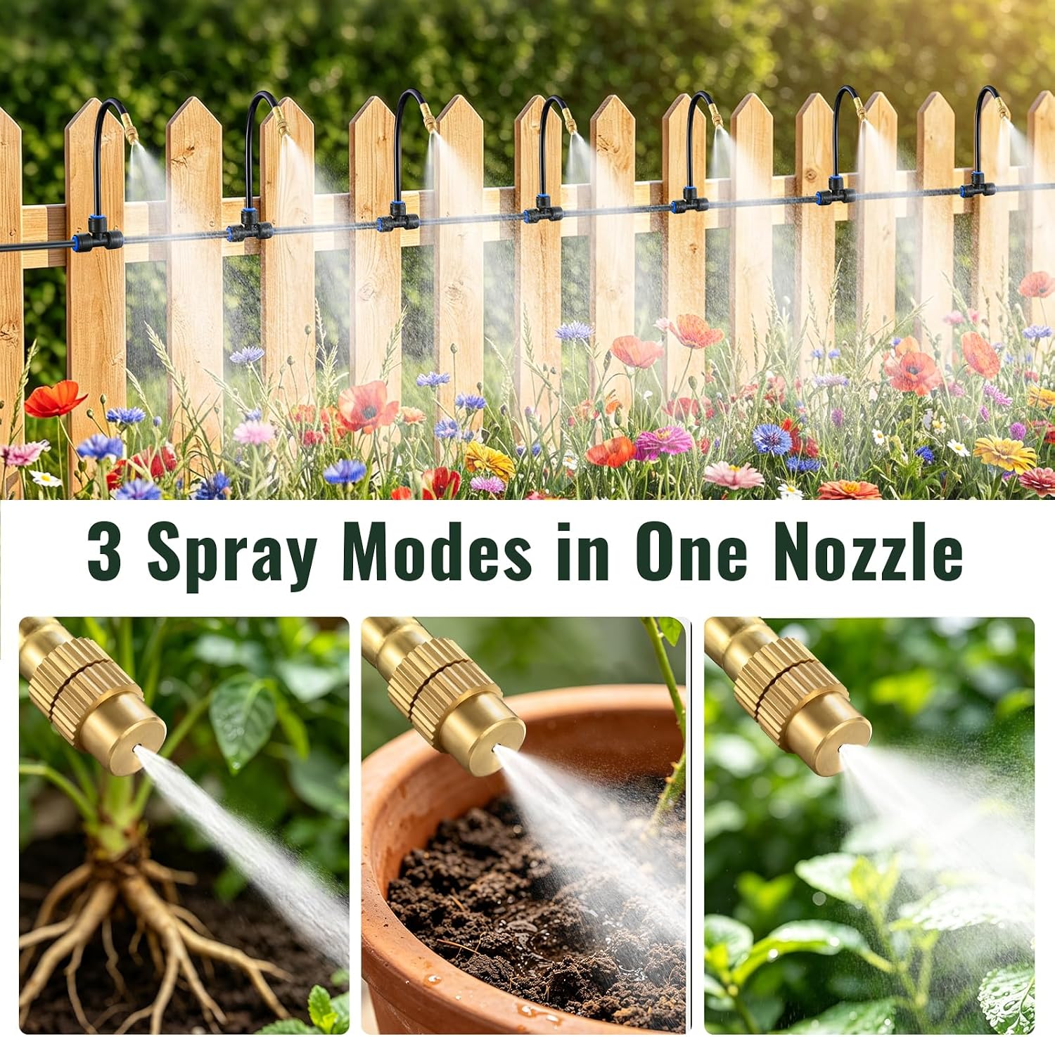 100FT Drip Irrigation Kit, Adjustable Sprinklers for Raised Garden Beds | For Home Gardeners, Ideal for Flower Beds, Vegetable Gardens, Greenhouses & Patio Plants, Expandable Design & Timer Ready