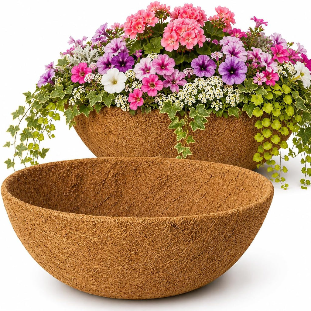 HFHOME 2PCS 20" Round Coco Liner Coco Replacement Liner Basket Window Box