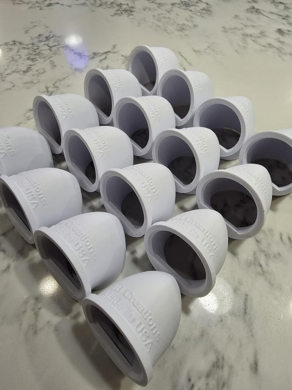 The Original Quail Feed Saver Port 1.5inch No Waste DIY Feed Ports for Coturnix Quail 3D Printed Made in USA 16ct White Color
