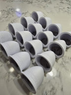 The Original Quail Feed Saver Port 1.5inch No Waste DIY Feed Ports for Coturnix Quail 3D Printed Made in USA 16ct White Color