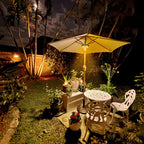 Dual-Power Patio Umbrella Light-Rechargeable & Battery Operated Umbrella Lights,Cordless Umbrella Pole Light for Patio Pool Accessories and Backyard Decor(4 AA Batteries Not Included)