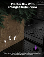 4 PCS Raised Garden Bed with Trellis,63" H Vertical Planter Box with Drainage Holes for Climbing Plants, Patio Privacy Screen & Balcony Garden