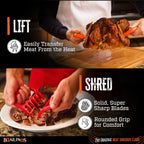 The Original Bear Paw Meat Shredder - Claws for Shredding Pork, Chicken & Any Meat (Black) | Shredder Claws for Pulled Pork, USA Made - Easily Lift, Shred, Pull and Serve Pork, Chicken, Brisket and Turkey