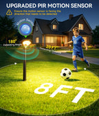 Solar Pathway Lights Outdoor with Motion Sensor, 6 Pack Security Solar Garden Lights, 400LM Bright LEDs, Larger Glass Panel, 3 Modes Waterproof Path Lights for Yard Patio Walkway Driveway
