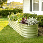 6-Pack Galvanized Raised Garden Bed 8x4x1.5 | 10x2x1.5 ft, 18" Tall Metal Planter Boxes Outdoor for Vegetable Herbs, Modular Raised Flower Bed for Gardening with Zn-Al-Mg Coated - Moss Green