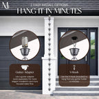 monarch rain chains aluminum hammered cup pewter rain showing dimensions