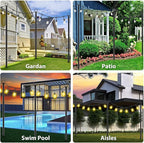 AILBTON 8 Pack 10Ft String Light Poles,Light Poles for Outside String Lights,Outdoor Light Poles with Fork,Metal Pole Stand for Patio,Backyard,Deck