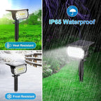 Solar Spot Lights Outdoor, [57 LED/6 Pack] Solar Lights Outdoor IP65 Waterproof, 3 Modes Solar Powered Landscape Spotlights for Garden Yard Outside Patio Pathway Pool(Cold White)