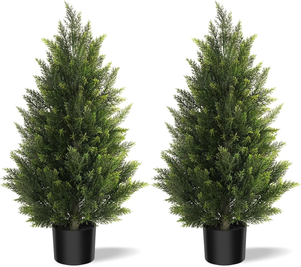 vitalismo 3ft uv-resistant artificial cedar trees for front, main product view