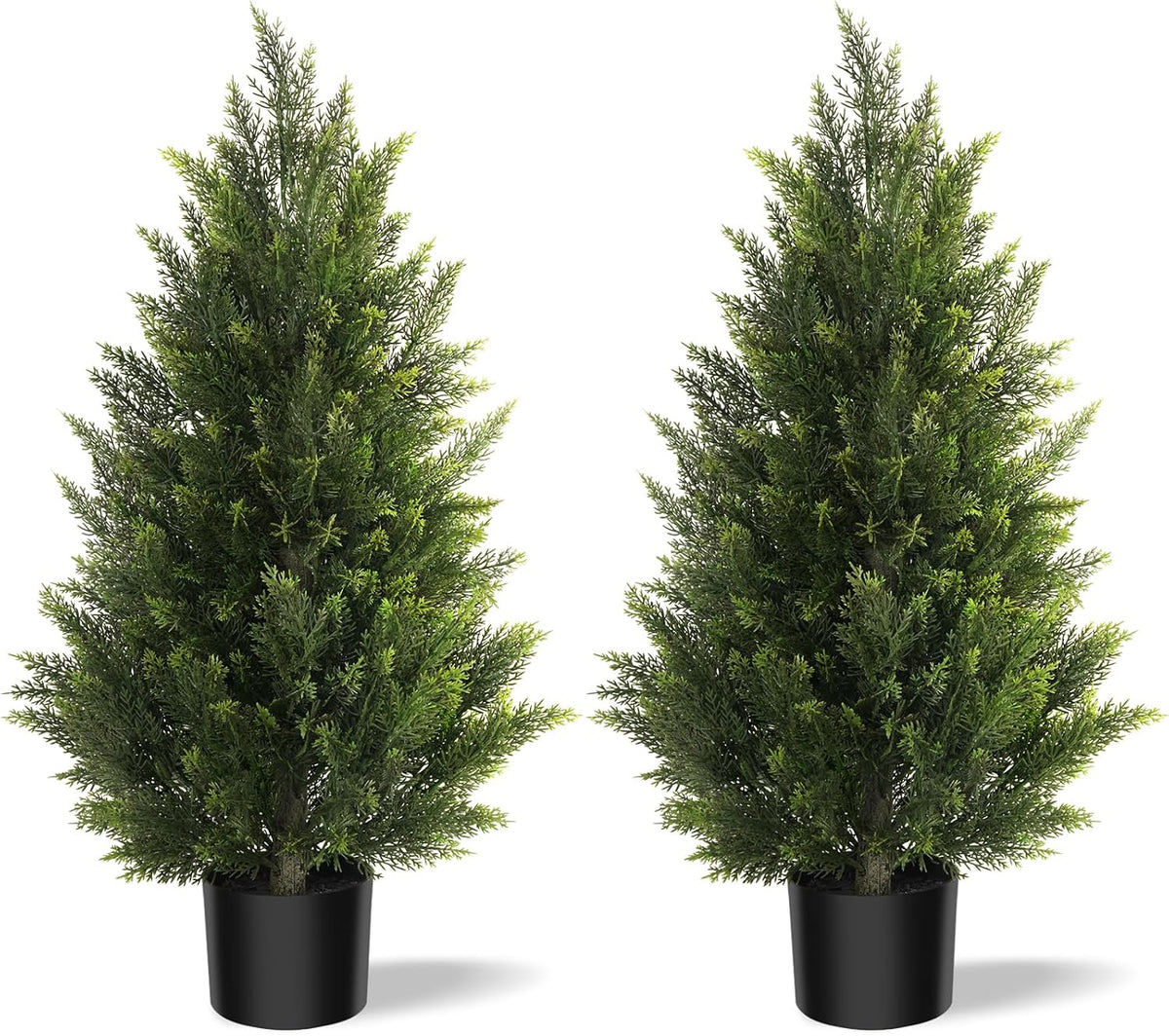 vitalismo 3ft uv-resistant artificial cedar trees for front, main product view