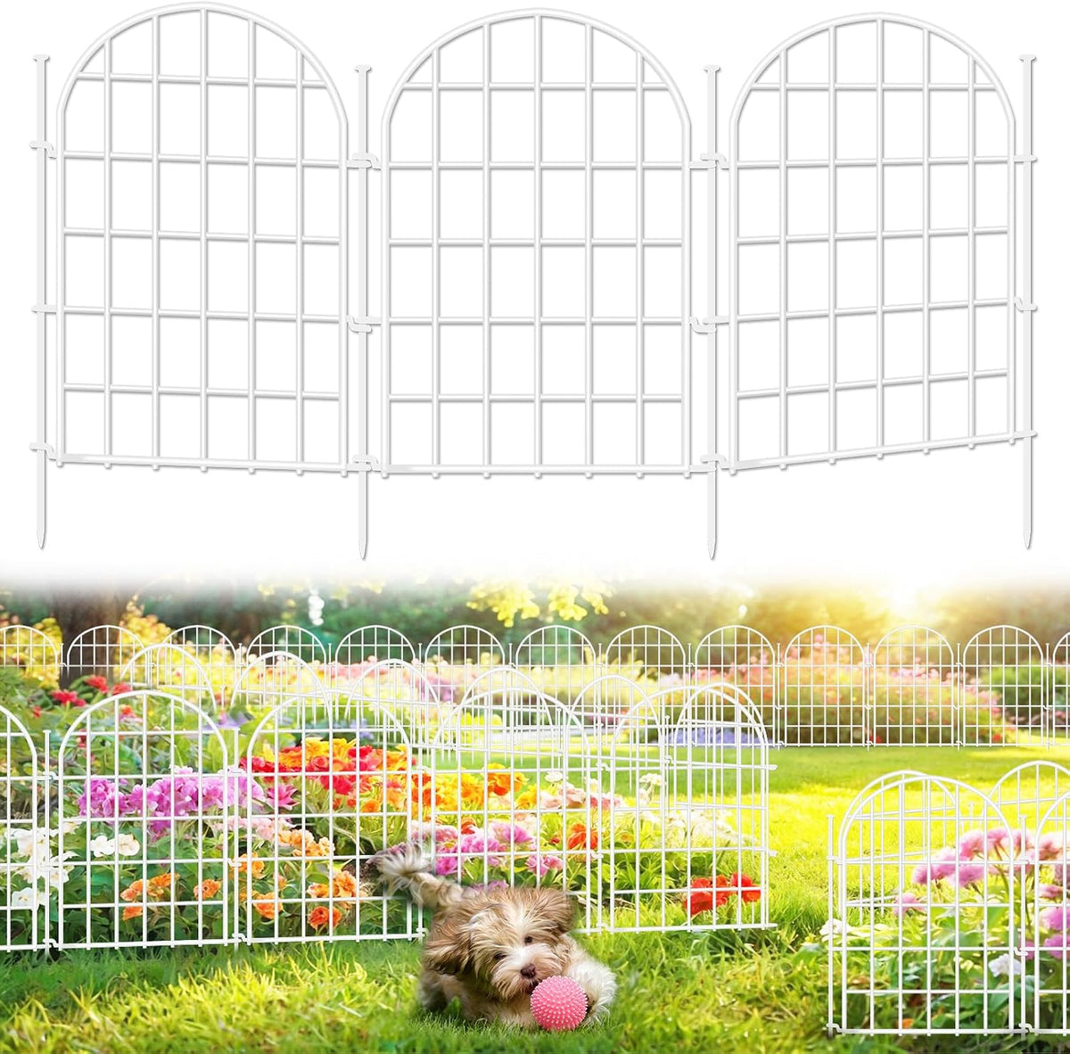 13.8ft(l) x 17in(h) panels garden fence, 12 panels, main product view