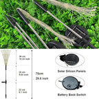FOOING 6 Pcs Solar Garden Lights Solar Firework Lights, 200 LED String Light 2 Modes Twinkling Nightlight for Outside, Wedding, Party, Patio for Home Decor (Colorful)