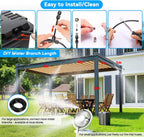 ausic portable misting system, outdoor water misters for, package contents