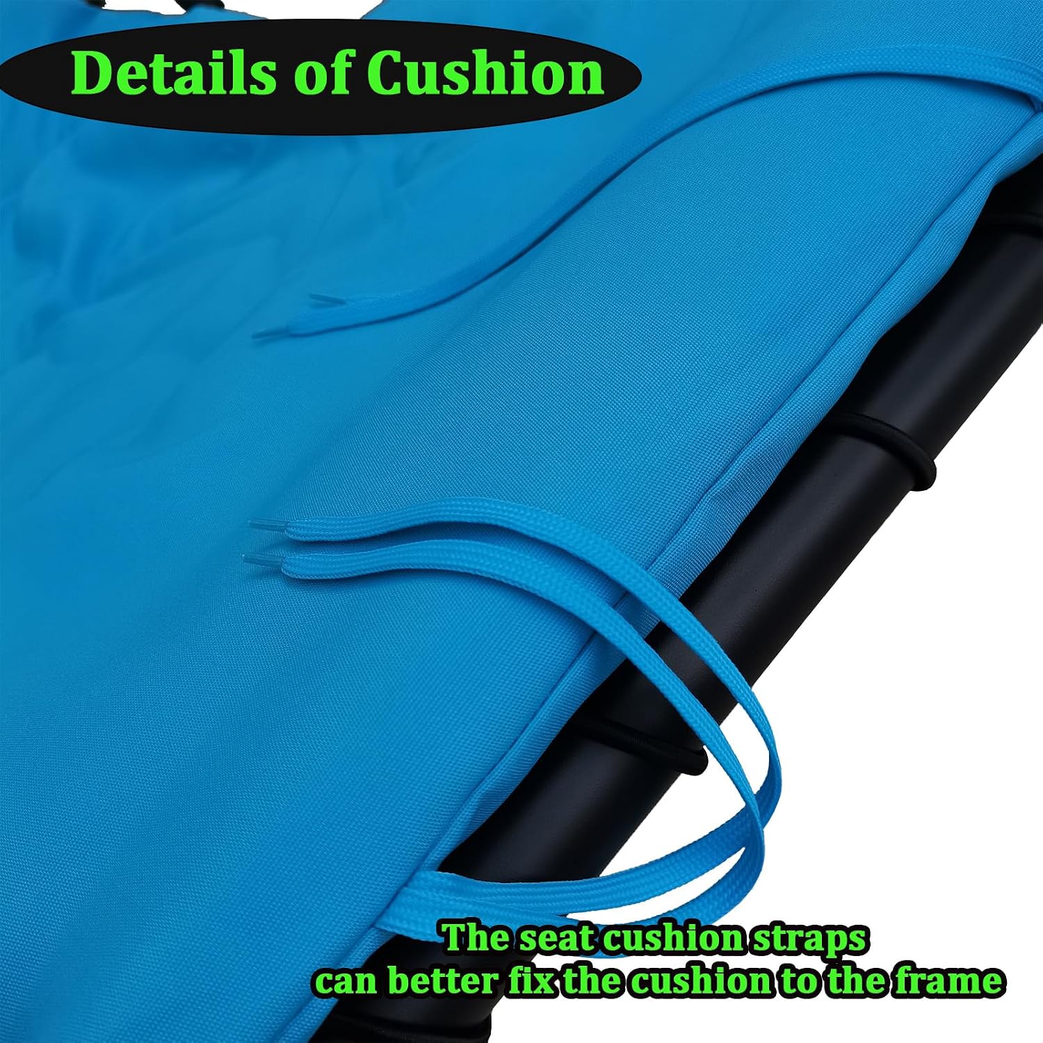 Hanging Lounge Chair Replacement Cushion with Umbrella Fabric, Fade Resistant Breathable Replacement Cushion Pad for Outdoor Curved Hanging Hammock Swing Chair (Dark Gray)