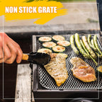 12 Pcs Disposable Grill Topper 16x12 Inch Mesh Mat for Outdoor BBQ | Non Stick, Aluminum Grates Liners Pans, Cooking Grid Pad Sheet, Prevents Food Falling, For Camping Picnics Vegetables Meat