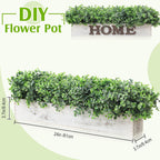 lyrow 2 pack eucalyptus plant,white,24 inch,white powdered round shown in use