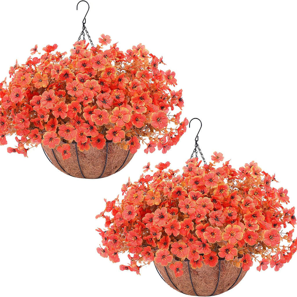 2 set artificial fake mums flowers plants with, main product view