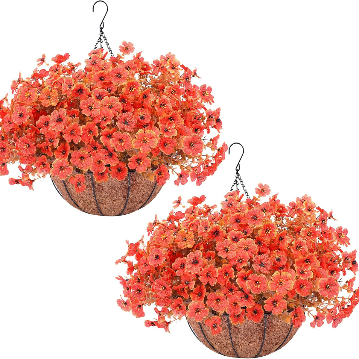 2 set artificial fake mums flowers plants with, main product view