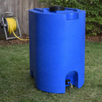 WaterPrepared 55 Gallon Unique Stackable Utility Water Tank, Blue | Emergency Water Storage Tank with Large Cap and Spigot for Easy Filling, Fits Through Standard Doorway