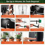 49.21ft solar drip irrigation system kit, automatic watering on a desk or shelf