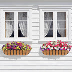 Y&M 24" Coco Liner for Window Box Deck Basket Planter Trough Coconut Fiber Liners, 2pcs Trough Coco Liner Pre-Formed Replacement