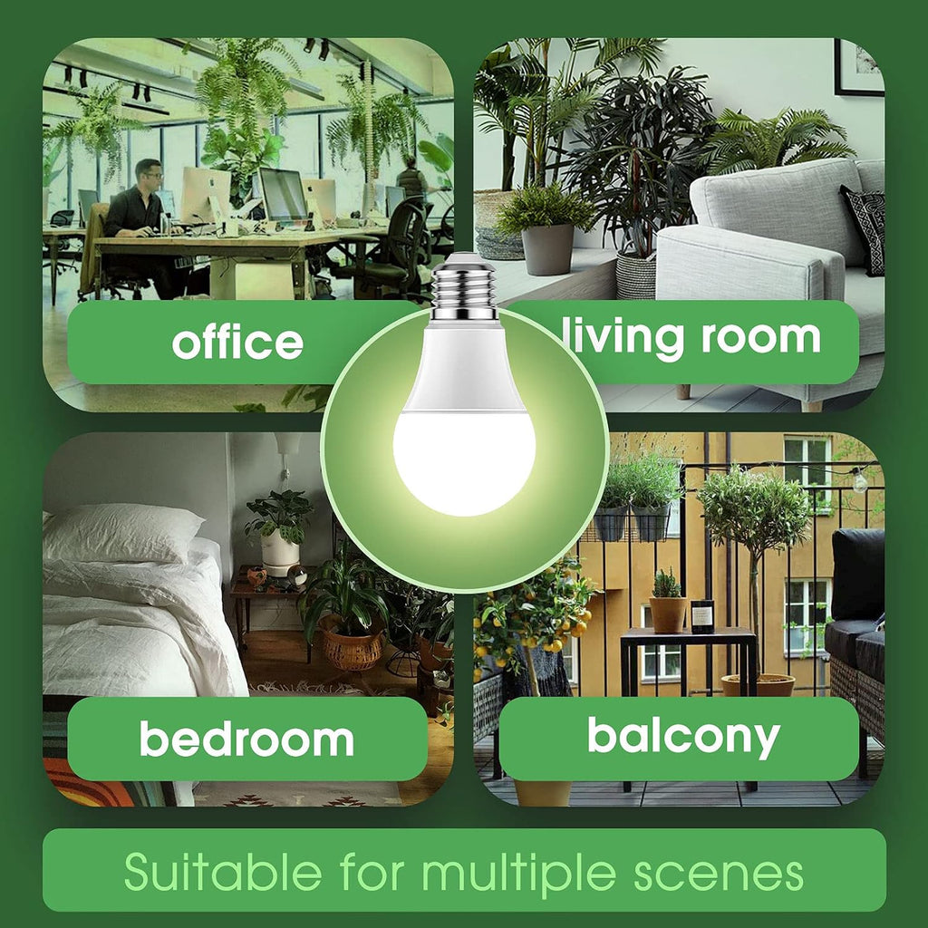 Grow Light Bulbs, LED Grow Light Bulb A19 Bulb, Full Spectrum | Grow Light Bulb, Plant Light Bulbs E26 Base, 11W Grow Bulb 100W Equivalent,Grow Light for Indoor Plants,Seed Starting, 2Pack