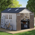 8x10 ft outdoor storage shed with floor, large, main product view