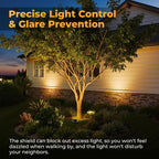 Brass Well Lights Outdoor 12-Pack, 12V Shielded LED Low Voltage In-Ground Landscape Lighting for Yard, Waterproof Bronze Up Light Fixture for Tree, Fence, Wall (Bulbs Not Included)
