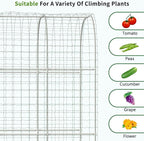 DoCred 3 in 1 Raised Garden Bed with 87in Tall Arch Trellis for Climbing Plants, Galvanized Planter Garden Box Outdoor for Gardening, Climbing Vegetables, Flower, Green