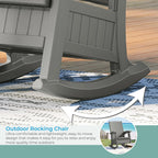 Suncast Outdoor Patio Rocking Chair, Under Seat Storage, Dove Gray