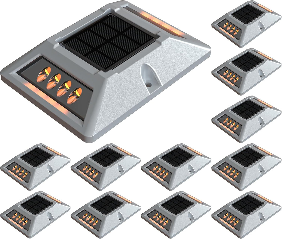 vation lighting driveway solar dock lights, 2 colors, main product view
